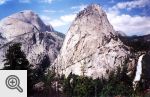 Yosemite: Half Dome (2693m), Liberty Cap (2157m) i wodospad Nevada