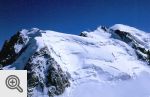 Mont Blanc du Tacul, Mont Maudit i Mont Blanc z Aiguille du Midi
