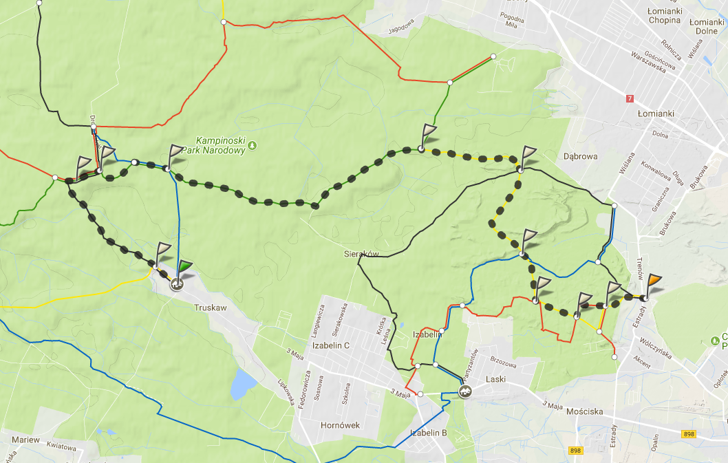 mapa KampinoSKI spacer do ZIMY