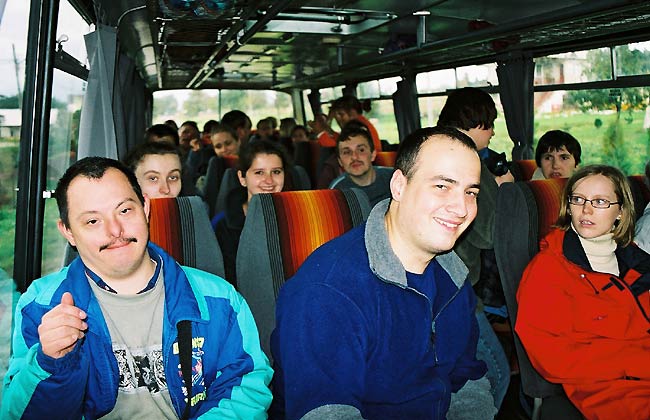 Uczestnicy w autokarze